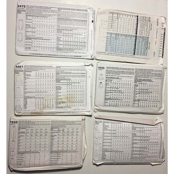 Sewing Patterns 6 Mixed Lot Women's Pant Skirts Size 16,18,20,22,24 New Uncut A5 - Picture 4 of 5